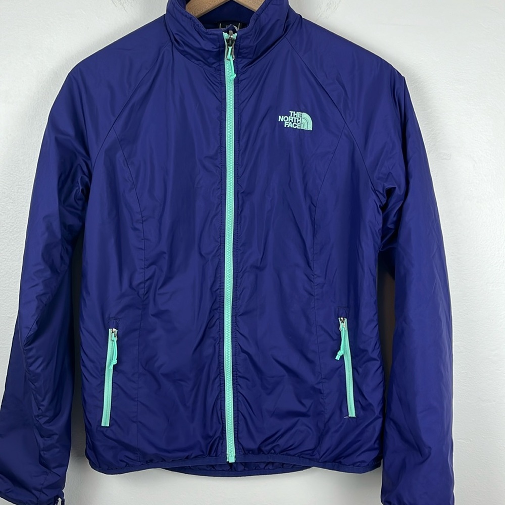 North Face Women Outerwear Lightweight Jacket Purple/Mint Green Small